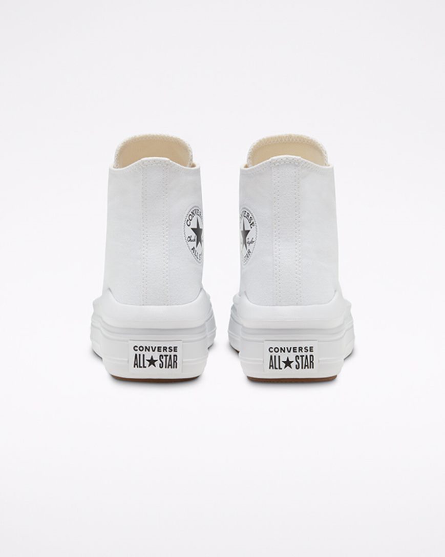 Women's Converse Chuck Taylor All Star Move High Top Platform Shoes White / Beige White / Black | AU 60C3EY